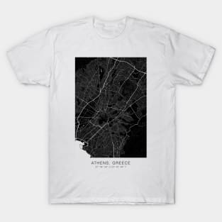 athens map poster minimalist T-Shirt